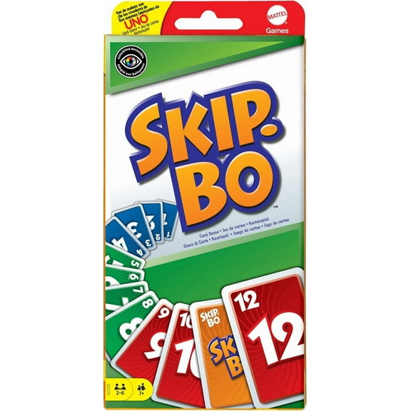 Mattel Games, Skip-BO Card Games for Ages +7, Card sequencying Family Game from UNO Creators, 52370, Display
