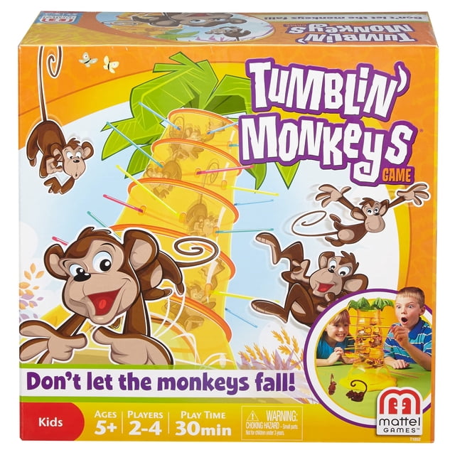 Mattel Games Tumblin' Monkeys STF9 Kids Game with Monkey Game Pieces