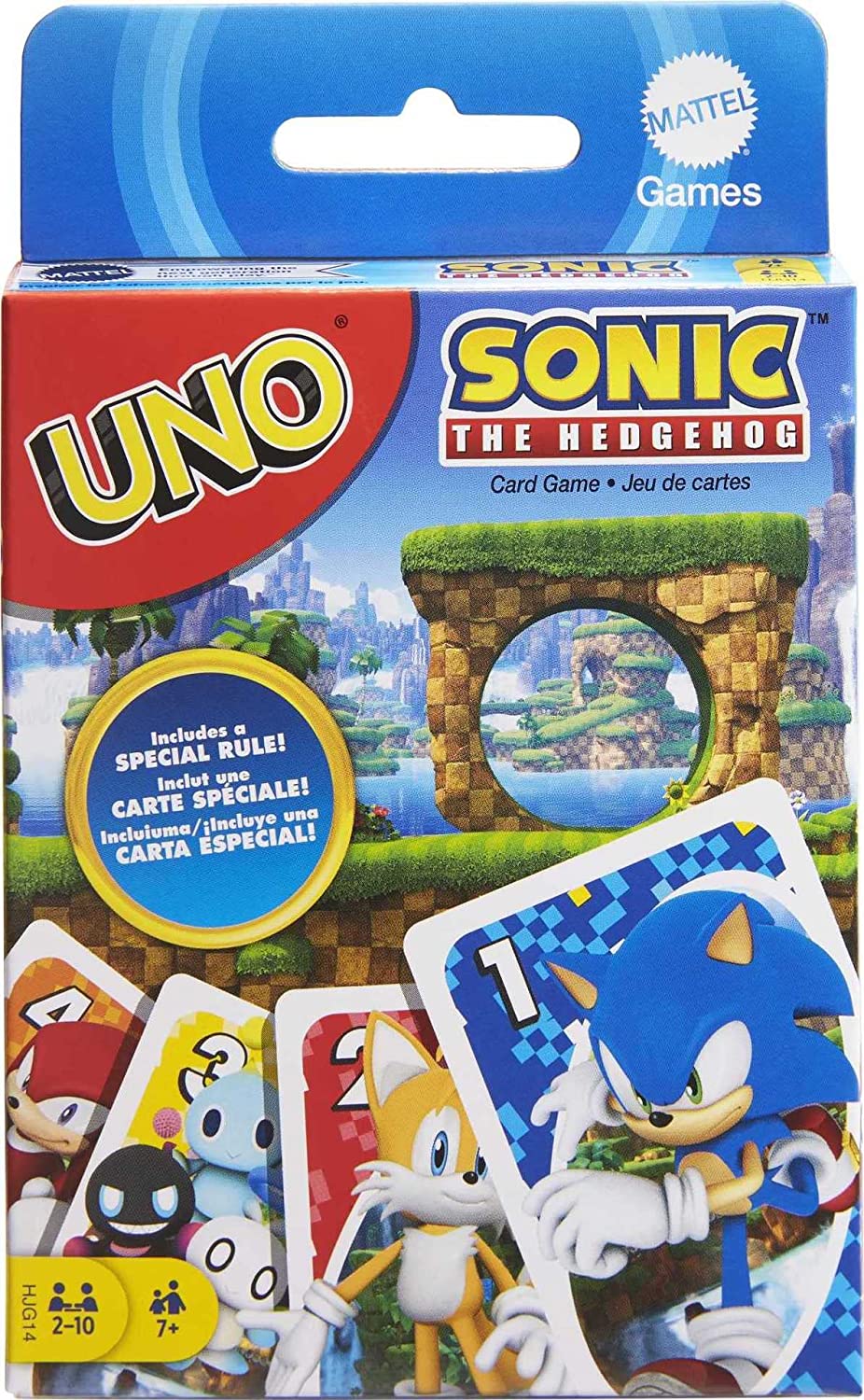 Mattel Games UNO Sonic The Hedgehog Card Game for Kids & Family, Themed