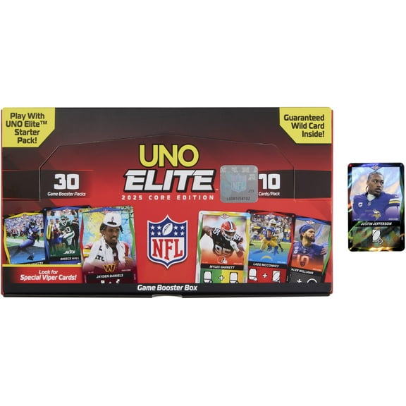 Mattel Games - Uno Elite NFL 2025 Core Edition, Booster Box