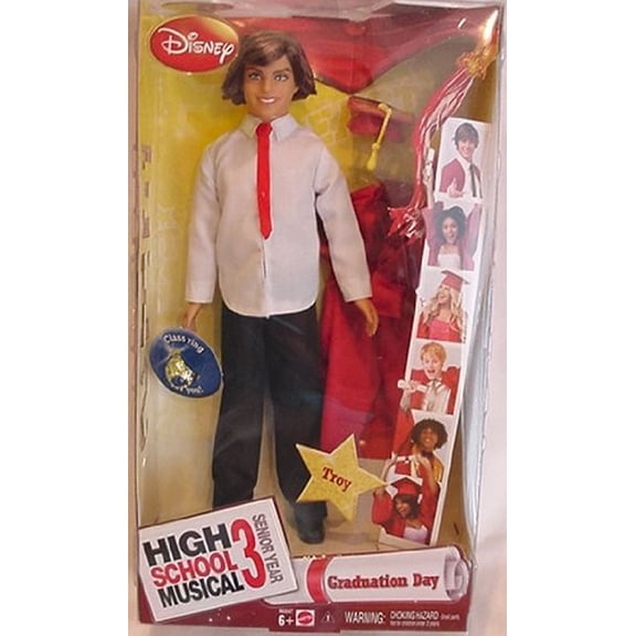 Mattel High School Musical 3 Grad Troy Graduation Doll With Class Ring