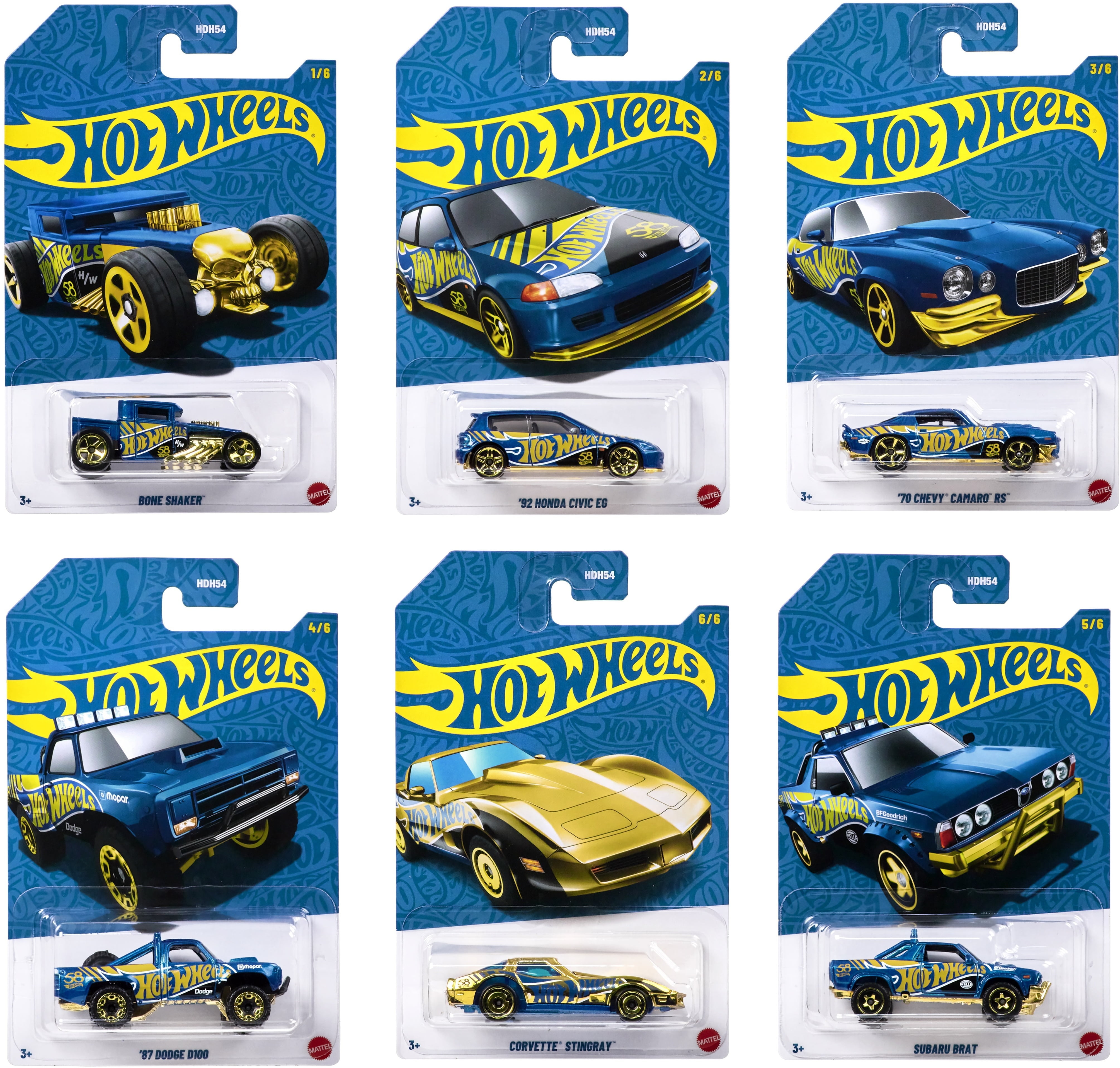 Hot Wheels 1:64 58th Anniversary 24-Piece J Assortment - Walmart.com