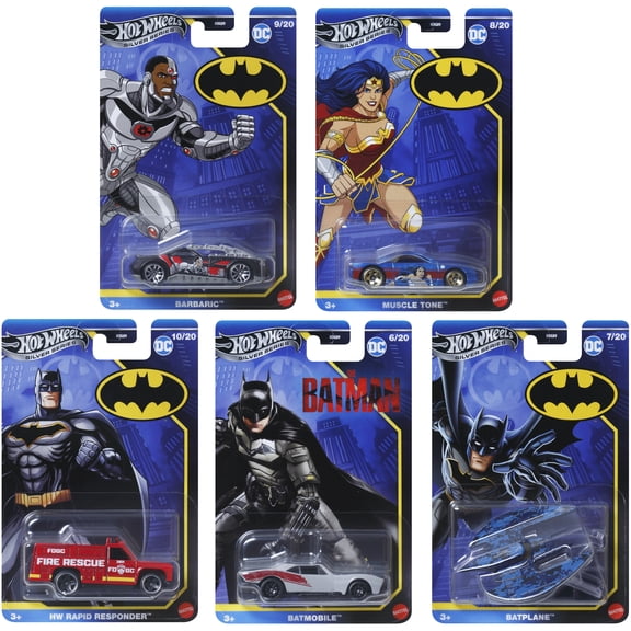 Mattel - Hot Wheels 1:64 Silver Series Batman 10-Piece P Assortment