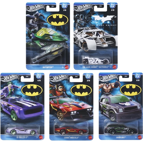 Hot Wheels 1:64 Silver Series Batman 10-Piece S Assortment (DC)