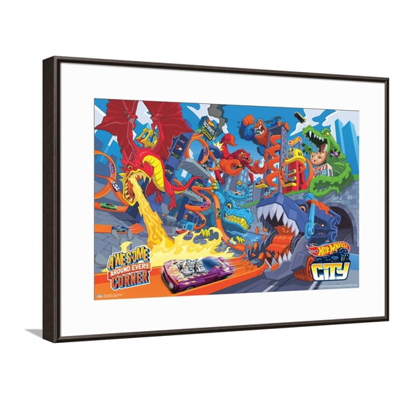 Mattel Hot Wheels - Awesome Around Every Corner Canvas Wall Poster, 14.725" x 22.375"