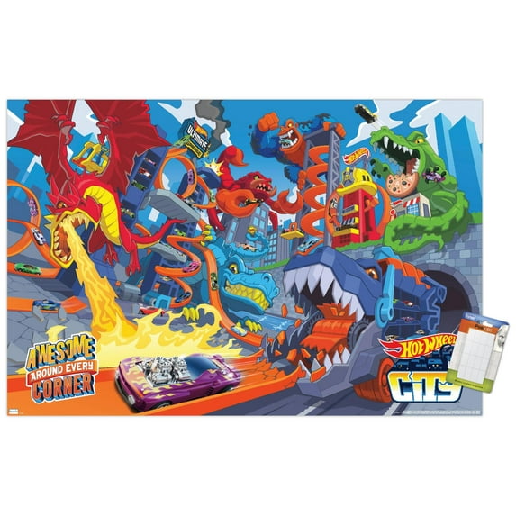 Mattel Hot Wheels - Awesome Around Every Corner Wall Poster, 22.375" x 34"