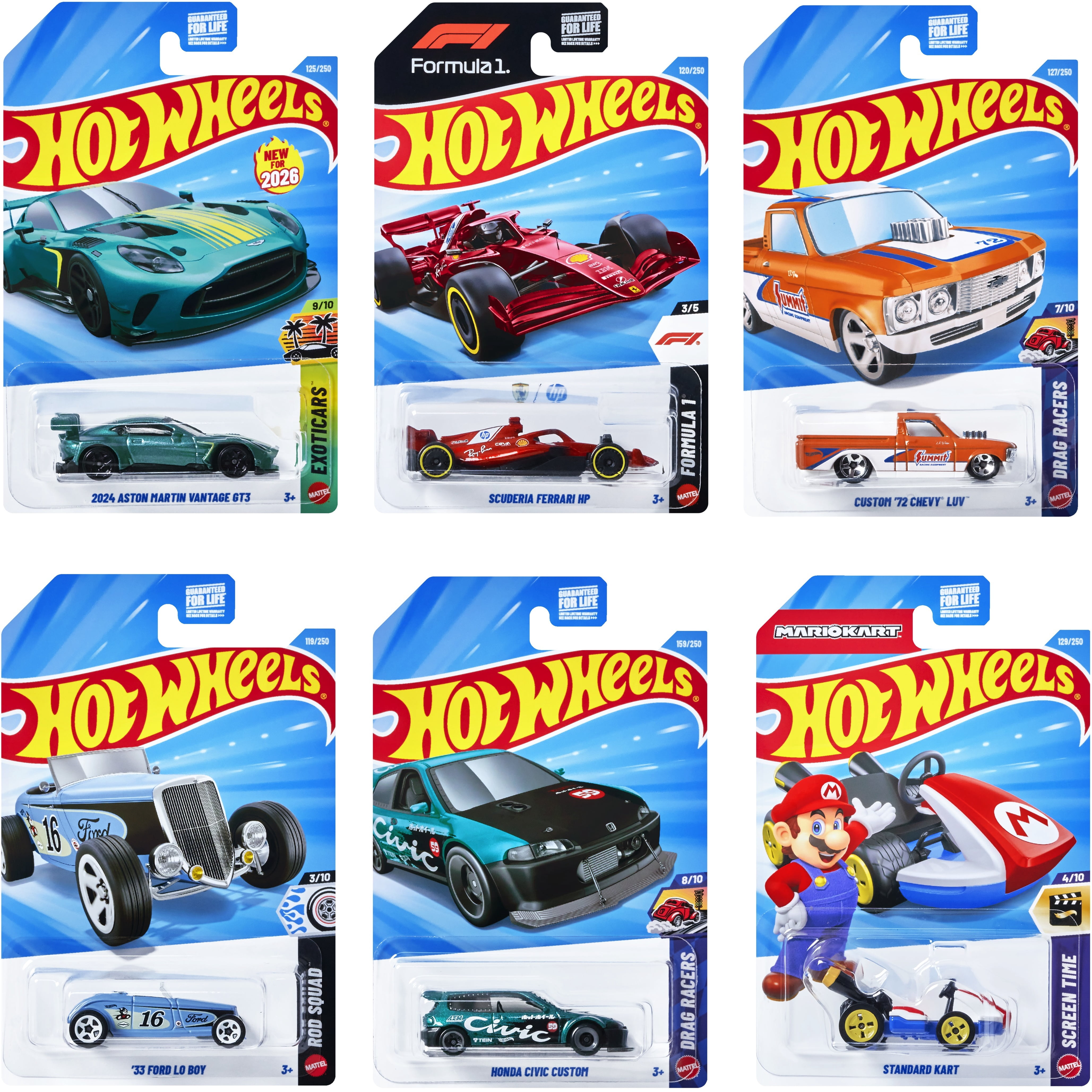 Hot Wheels Basic 1:64 Car 72-Piece F Assortment