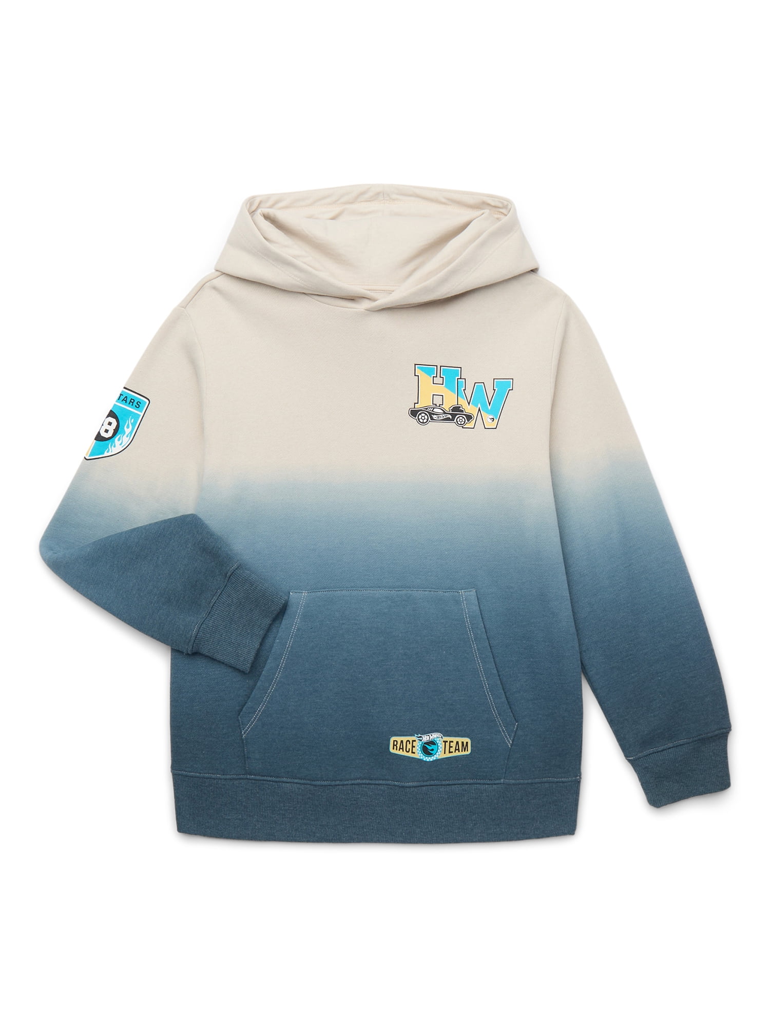 Hot Wheels Boys Dip Dye Graphic Pullover Hoodie, Sizes XS-XXL
