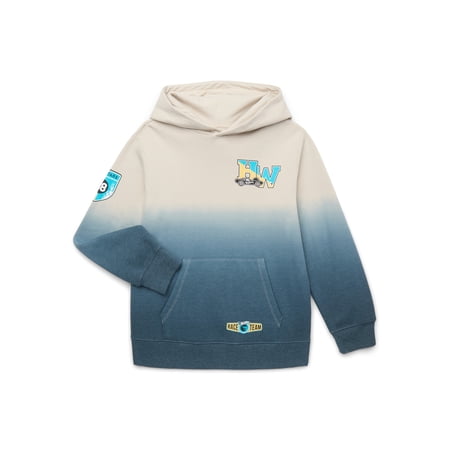 Hot Wheels Boys Dip Dye Graphic Pullover Hoodie, Sizes XS-XXL
