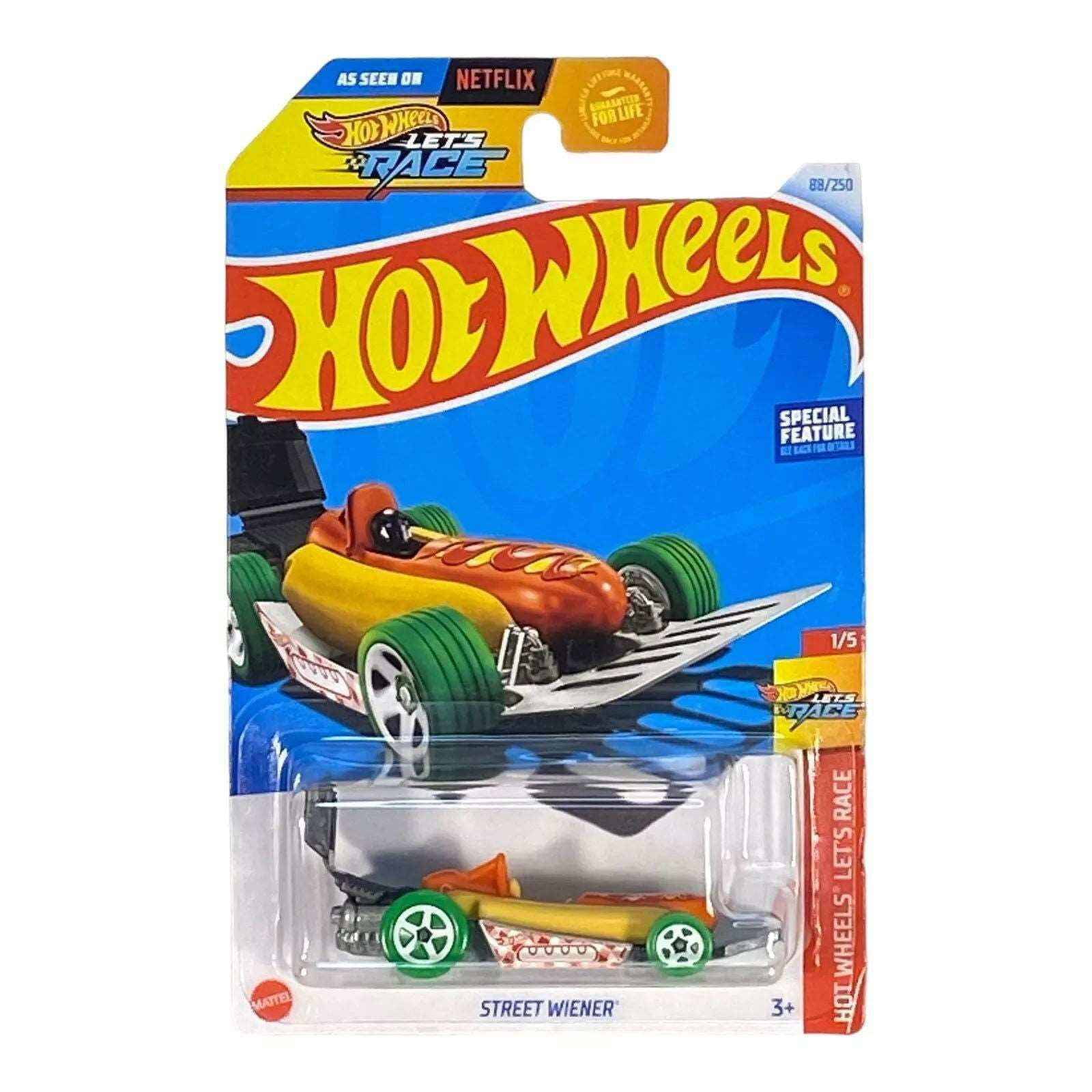 Mattel Hot Wheels HW Let's Race Street Wiener Diecast Play Vehicle, 3+ Yrs