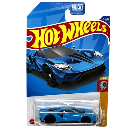Mattel Hot Wheels HW Turbo 17 ford GT Scale: 1:64 Play Vehicle, Blue, Ages 4+