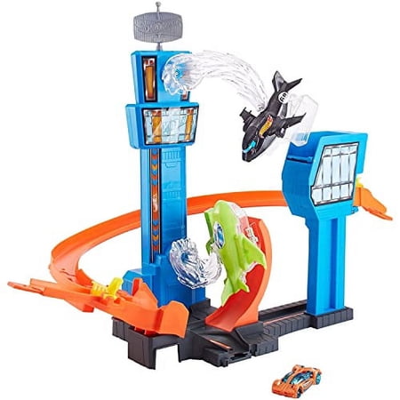 Mattel Hot Wheels Jet Jump Airport Track Vehicle Playsets