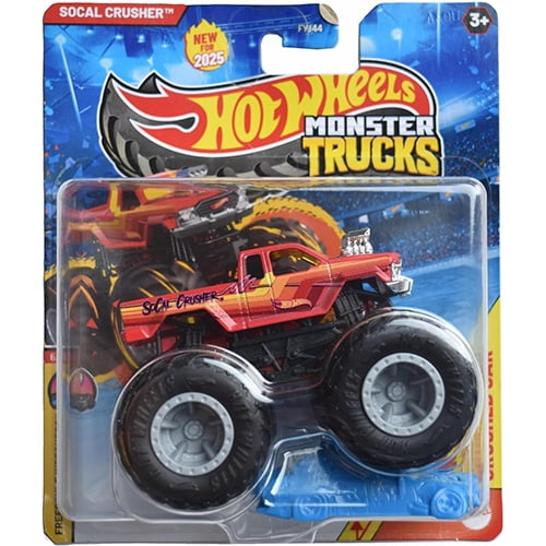 Mattel - Hot Wheels Monster Truck w/ Crushed Car - SOCAL CRUSHER (Freestyle Wreckers 6/12) JCD70