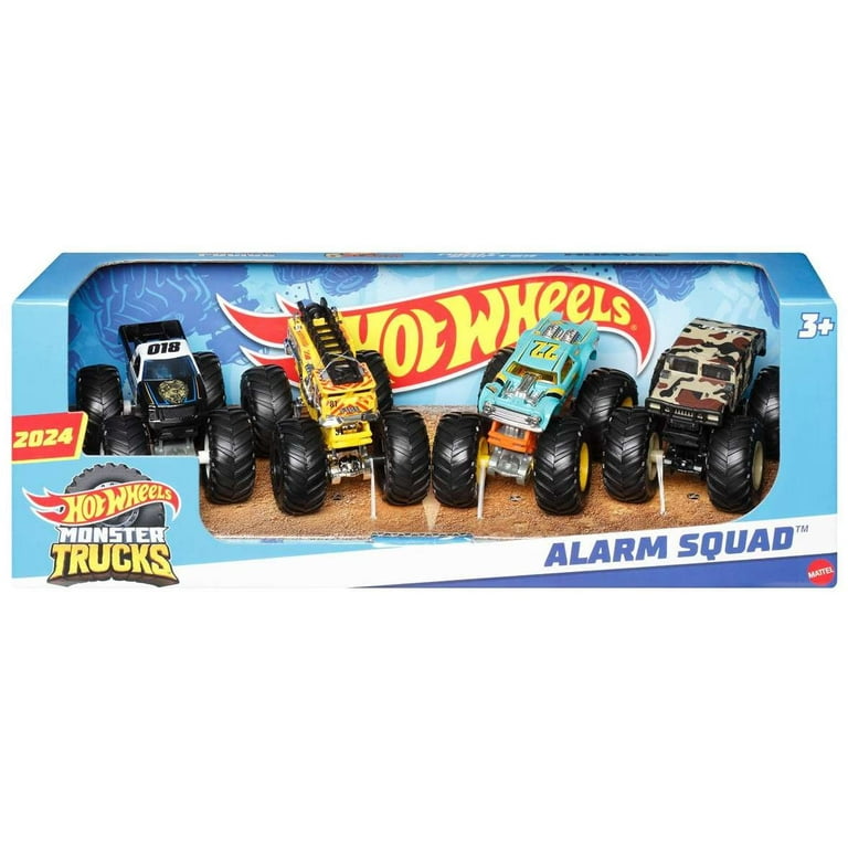 Mattel Hot Wheels Monster Trucks 4PK Alarm Squad - Walmart.com