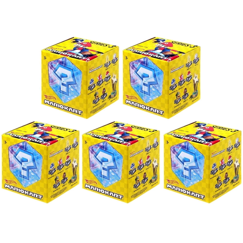 Hot Wheels Mario Kart Series 3 Blind Box Pack of 5 – Die‑Cast Mystery Vehicles, 1:64 Scale, Ages 3+