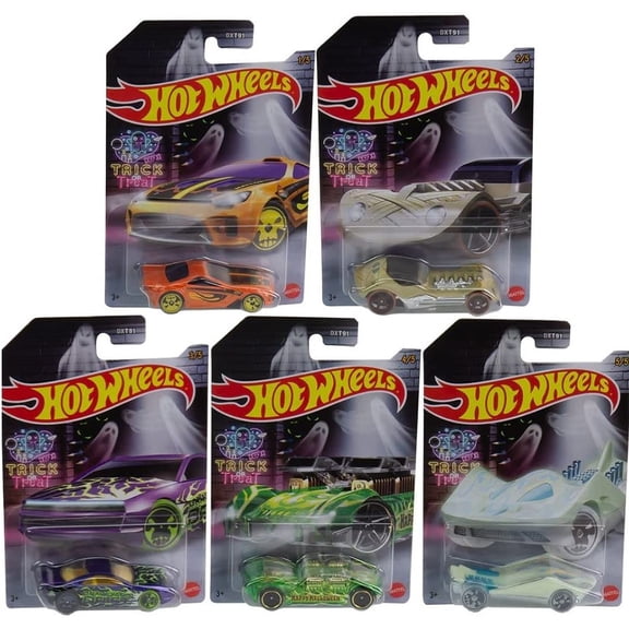 Mattel Hot Wheels Play Vehicles - Halloween 2022 Trick or Treat Collection, 3+ Yrs, Diecast, 5 Count