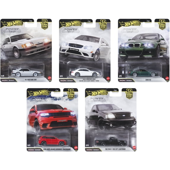 Mattel - Hot Wheels Premium 1:64 Car Culture 10-Piece Power Trip R Assortment