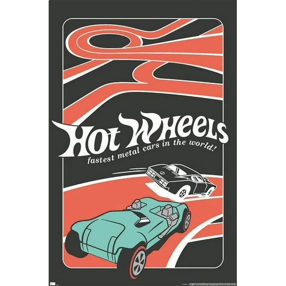 Mattel Hot Wheels - Red Minimalist Wall Poster, 14.725" x 22.375"