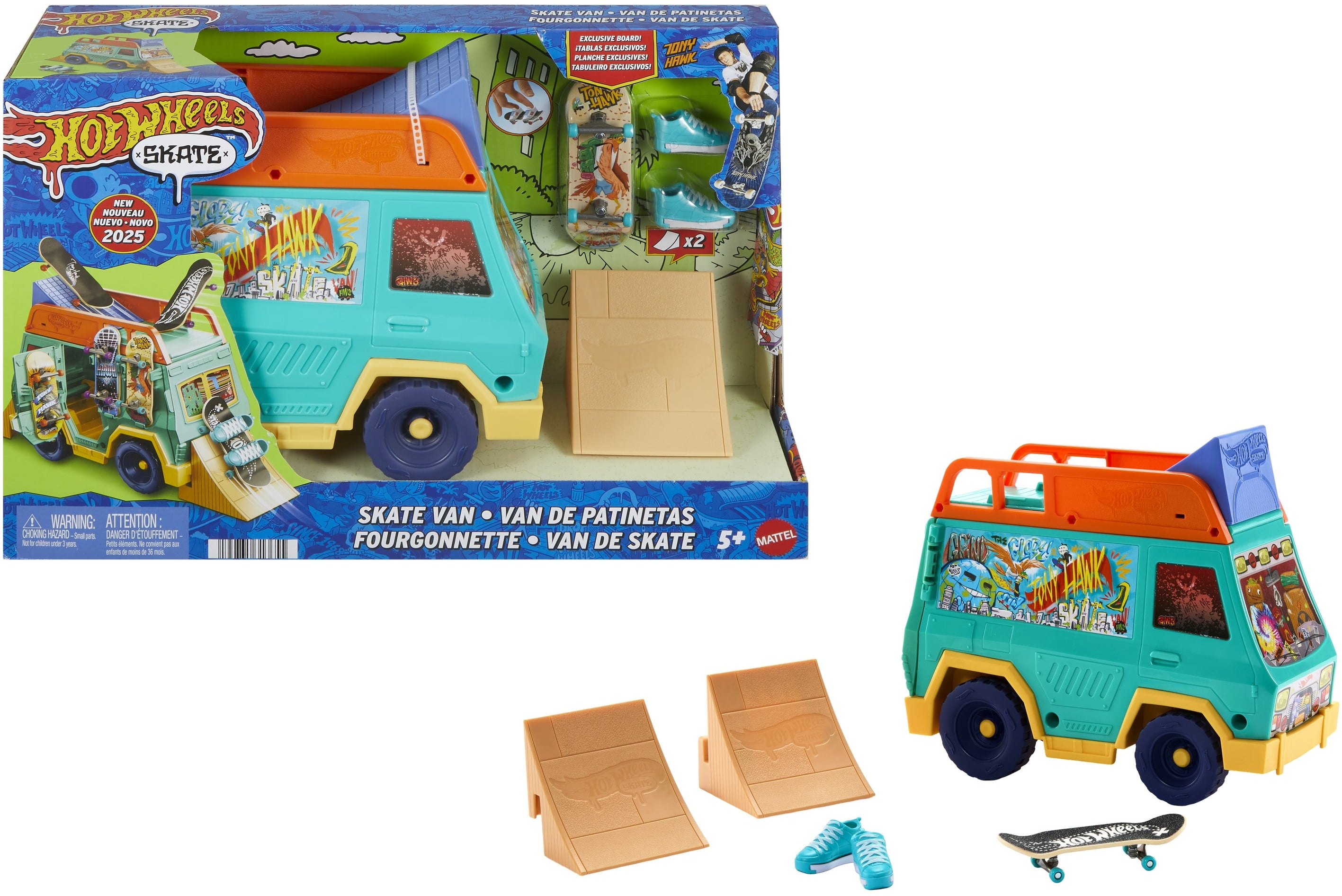 Mattel - Hot Wheels Skate Tony Hawk Skate Van Playset - Walmart.com