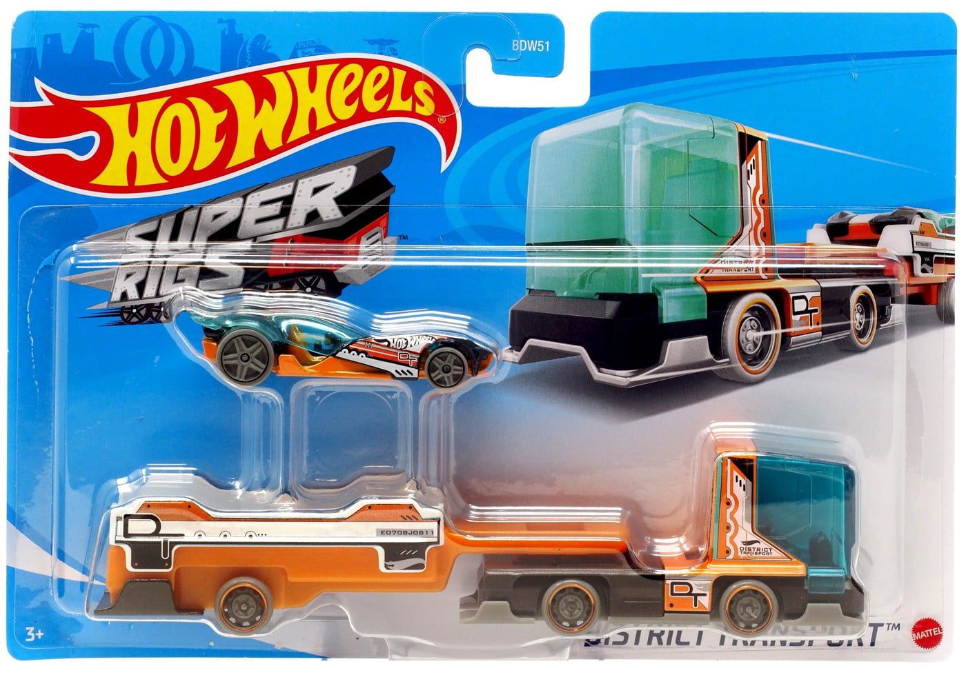 Hot Wheels District Transport Diecast Car Super Rigs