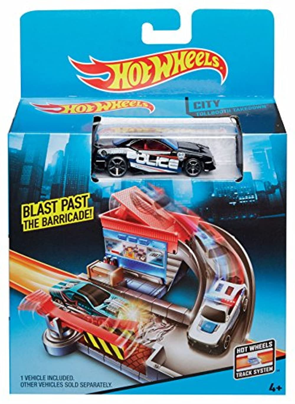 HOTWHEELS T-REX TAKEDOWN TRACK PLAYSET with Captain America's Car 