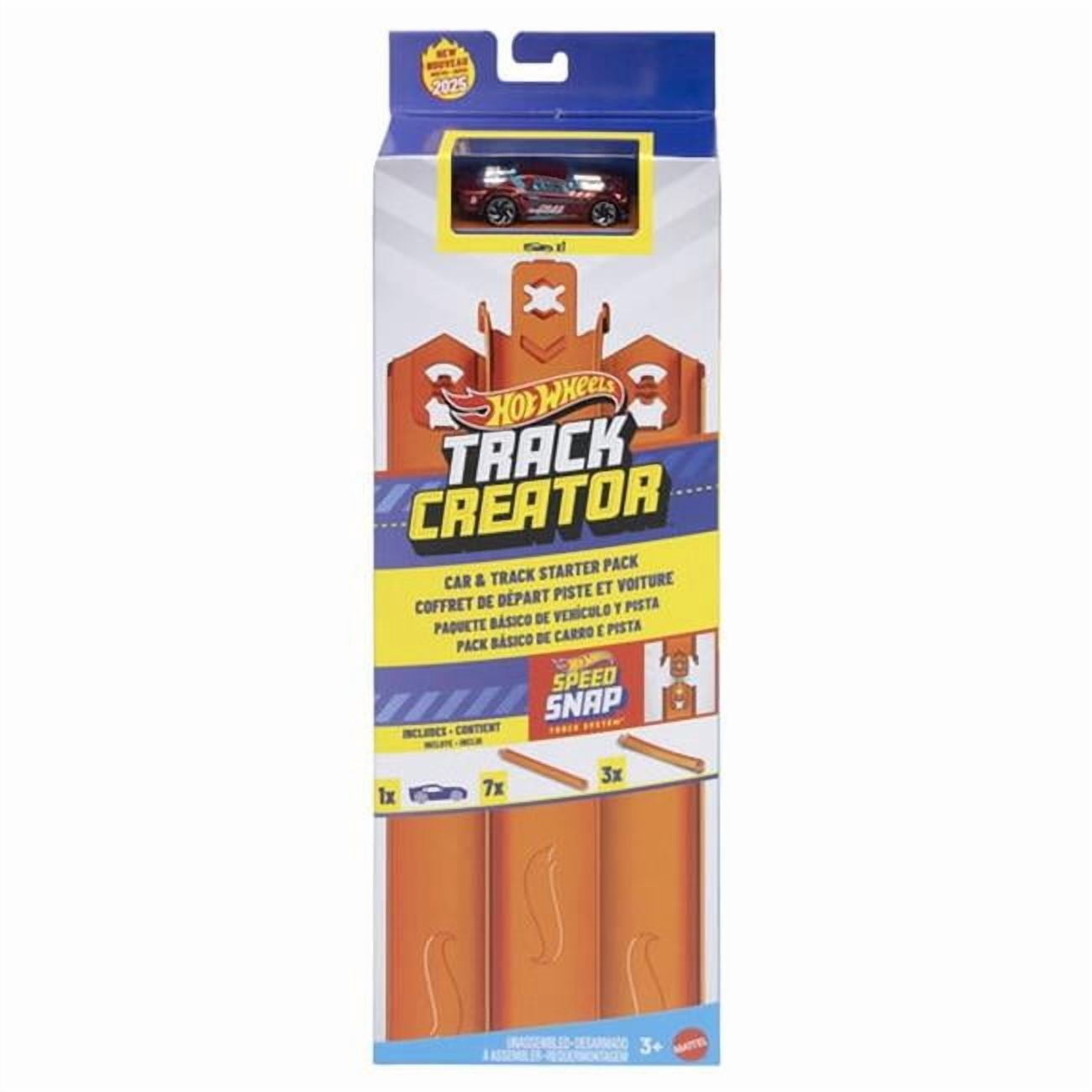 Mattel MTTJDW43 Hot Wheels Track Creator Track & Car Starter Pack Toys - 8 Piece