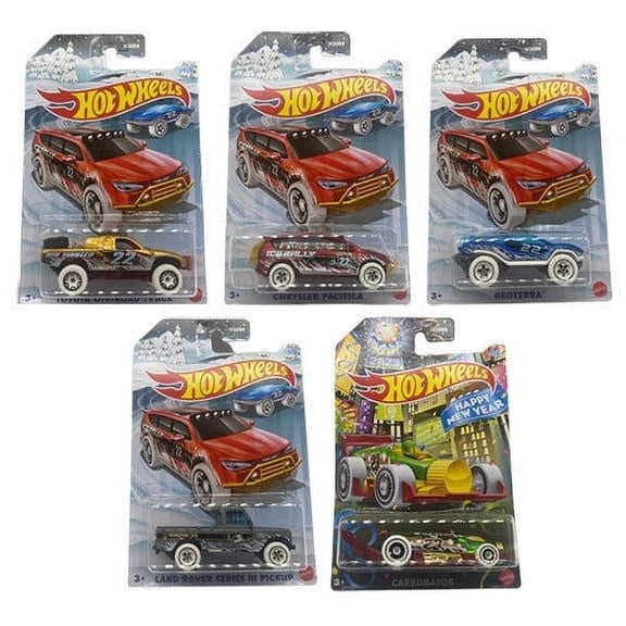Mattel - Hot Wheels Winter 2022 Series - SET OF 5 (Pacifica, Land Rover, Geoterra +2)