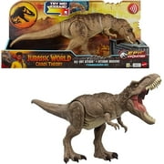 Mattel Jurassic World All-Out Attack Tyrannosaurus Rex Dinosaur Action Figure Toy, T. rex with Rampage Attack, Chomp & Roar & Evolved Spikes, Digital Play price history and forecast - Mattel HXF54