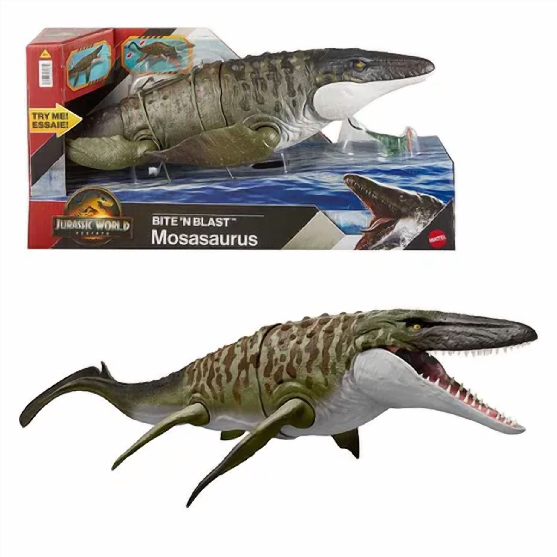 Mattel Jurassic World Bite ’n Blast Mosasaurus Figure