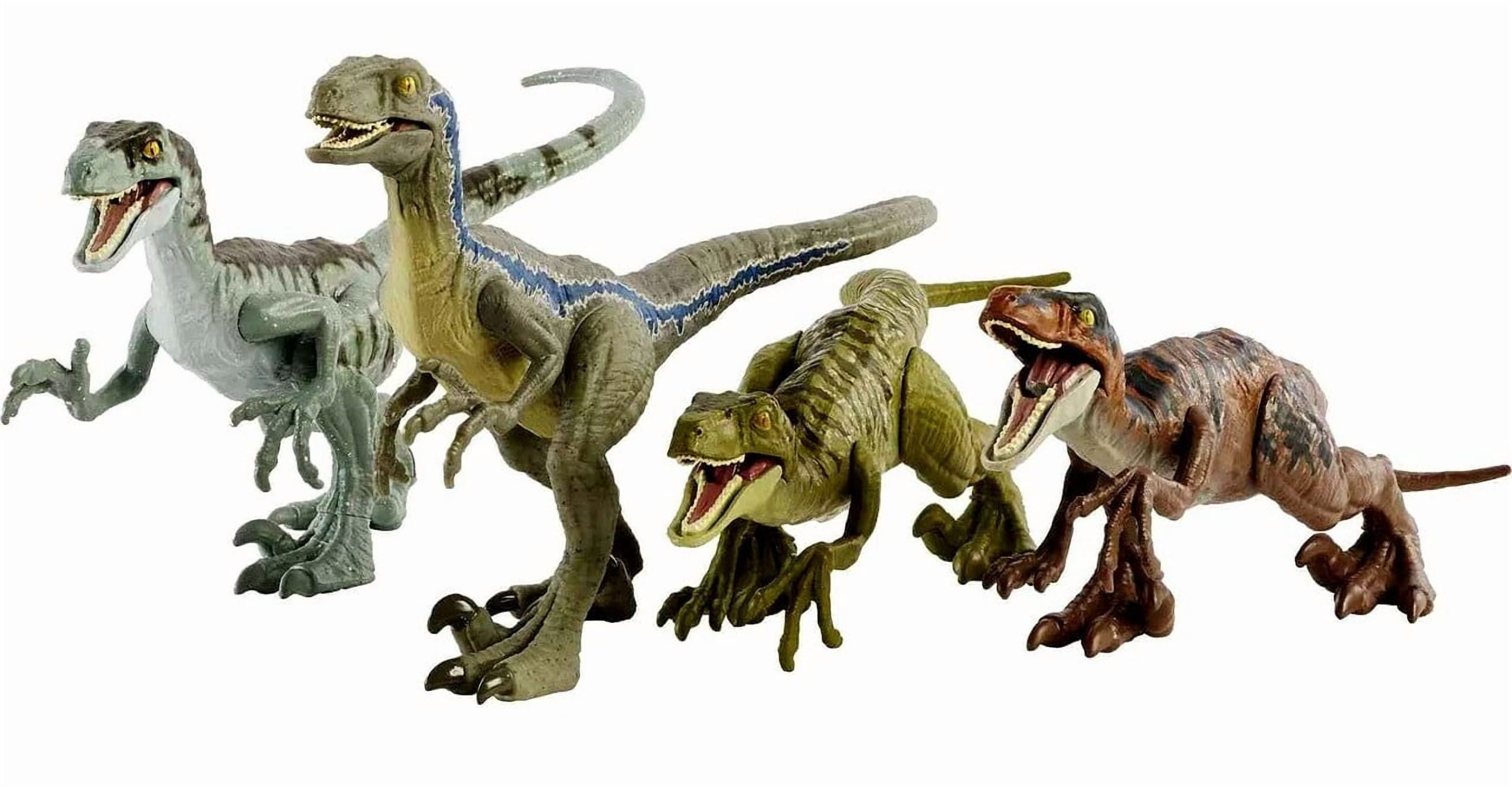 Mattel Jurassic World Camp Cretaceous Raptor Squad Action Figure Set, 4 Pieces