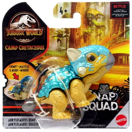 Mattel Jurassic World Snap Squad Ankylosaurus Bumpy Mini Figure, Action Figure