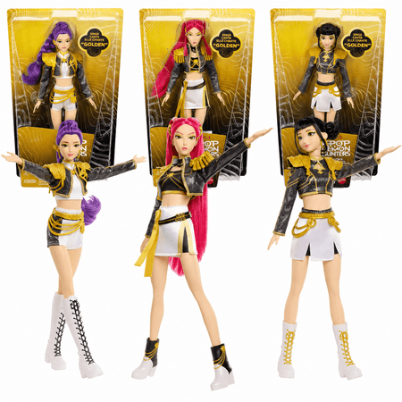 Mattel KPop Demon Hunters HUNTR/X Golden Singing Dolls 3-Pack Bundle - Rumi, Mira & Zoey