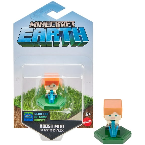 Mattel MINECRAFT EARTH BOOST ATTACKING ALEX Figure