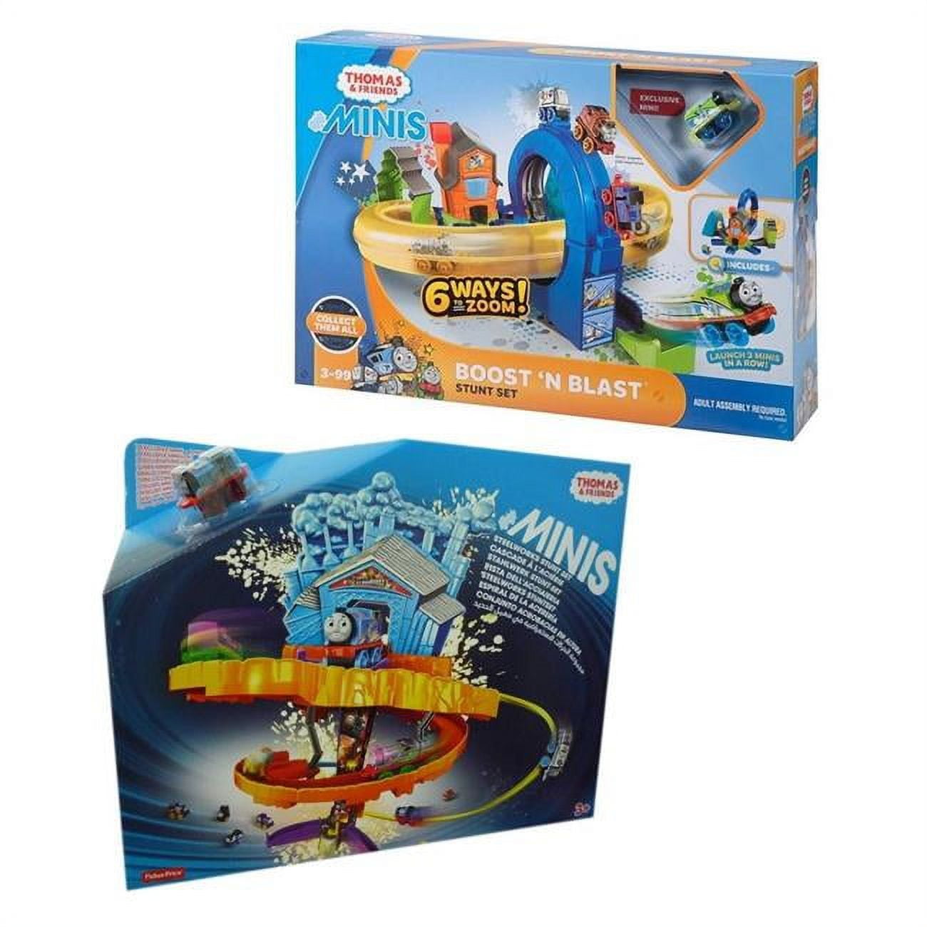 Mattel MTTFJP36 Thomas & Friends Minis Boost-N-Blast Stunt Set - Pack ...