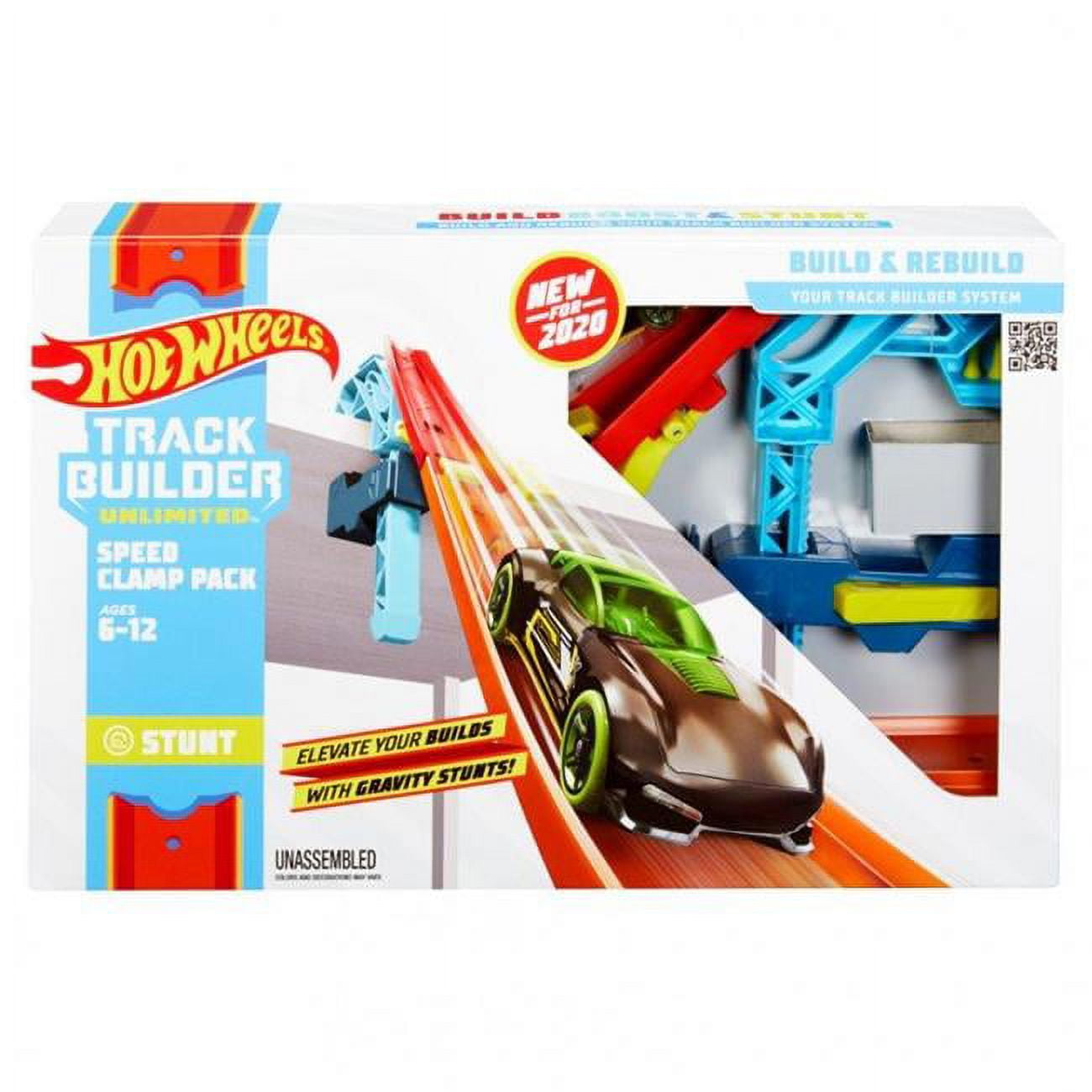 Mattel MTTGLC92 Hot Wheels-Track Builder Unlimited Speed Clamp