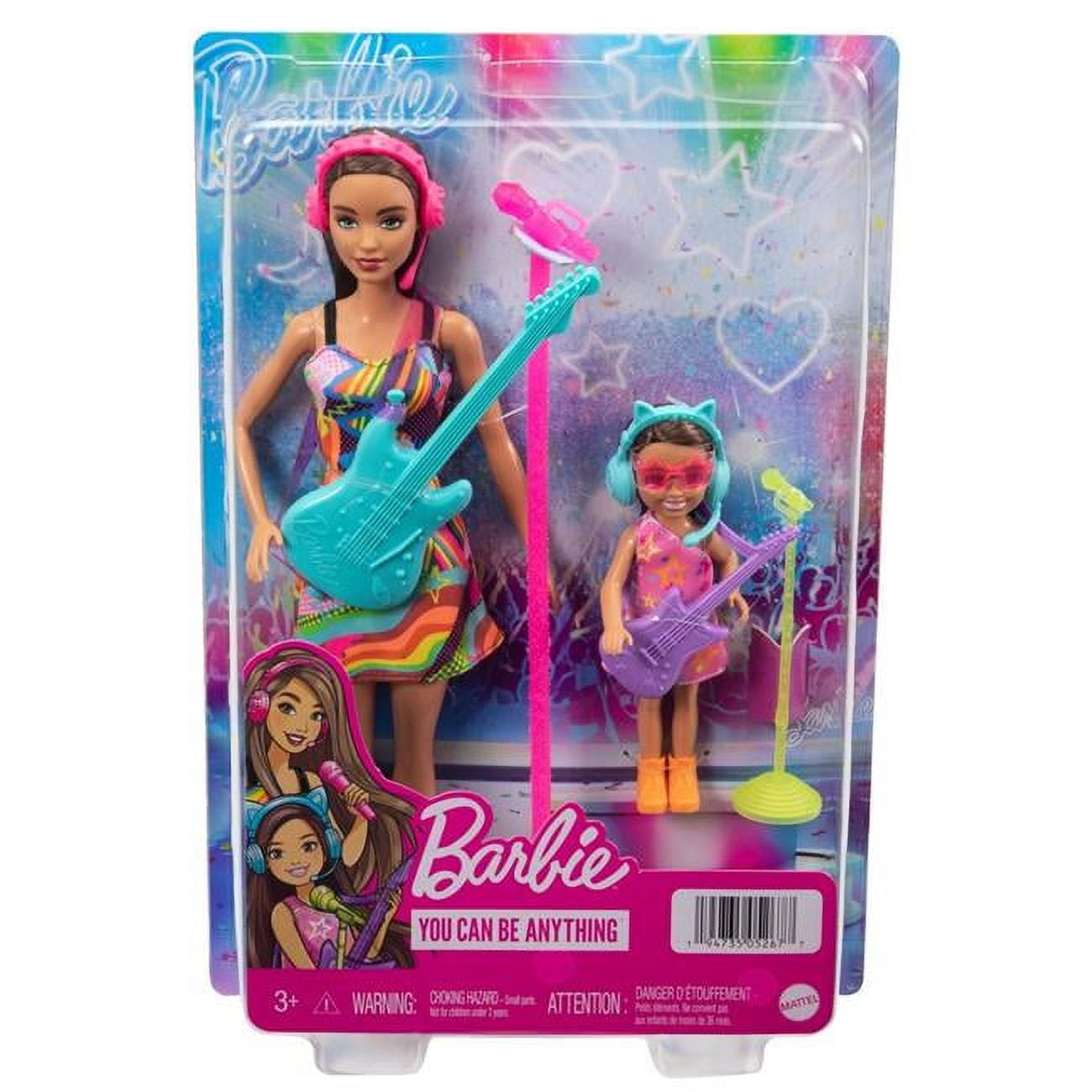 Mattel MTTHGM61 Barbie Pop Star Sisters Toys - 4 Piece