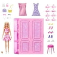 thumbnail image 1 of Barbie Dream Closet Toy Playset with Fashion Doll, Clothes, & Accessories, 3-ft-Wide with 25+ Pieces, 1 of 7
