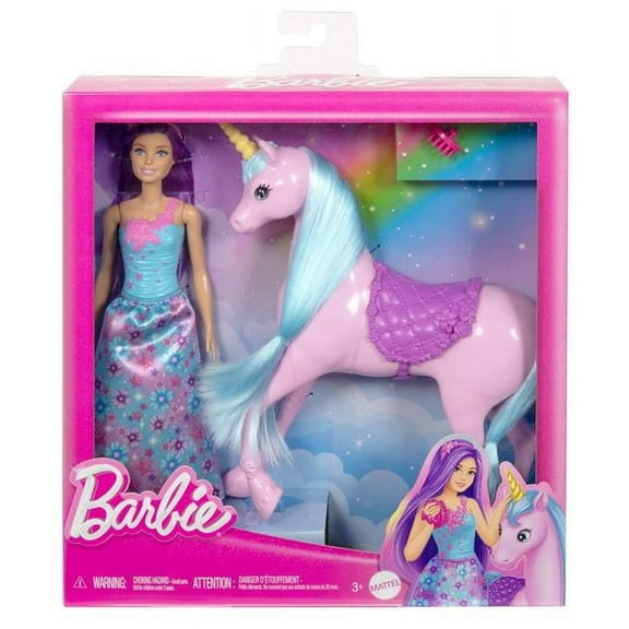 Mattel MTTHYT62 Barbie - Doll & Unicorn Toys - Pack of 3