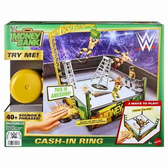 Mattel MTTJGR83 WWE Money in the Bank Feature Ring Figures - 3 Piece