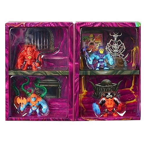Mattel Masters of The Universe Eternia Minis Skeletor, Beast Man, Stinkor & Faker 2-Inch Mini Figure 4-Pack (Snake Mountain)
