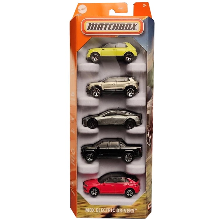 Mattel Matchbox Vehicles 5-PACK - MBX ELECTRIC DRIVERS (Tesla