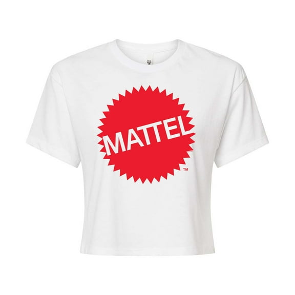Mattel - Mattel Original Logo - Juniors Cropped Cotton Blend T-Shirt