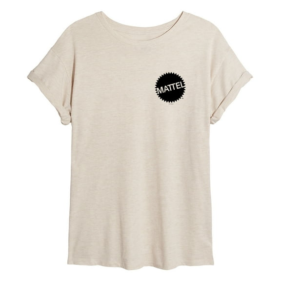 Mattel - Mattel Original Logo Pocket Size - Women's Oversized T-Shirt