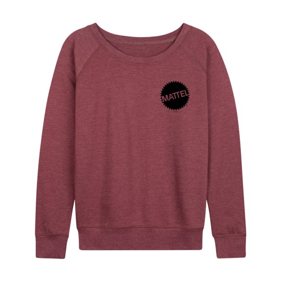 Mattel - Mattel Original Logo Pocket Size - Women's Lightweight French Terry Long Sleeve Shirt