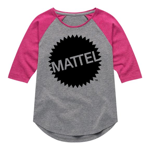 Mattel - Mattel Original Logo - Toddler & Youth Girls Raglan Graphic T-Shirt