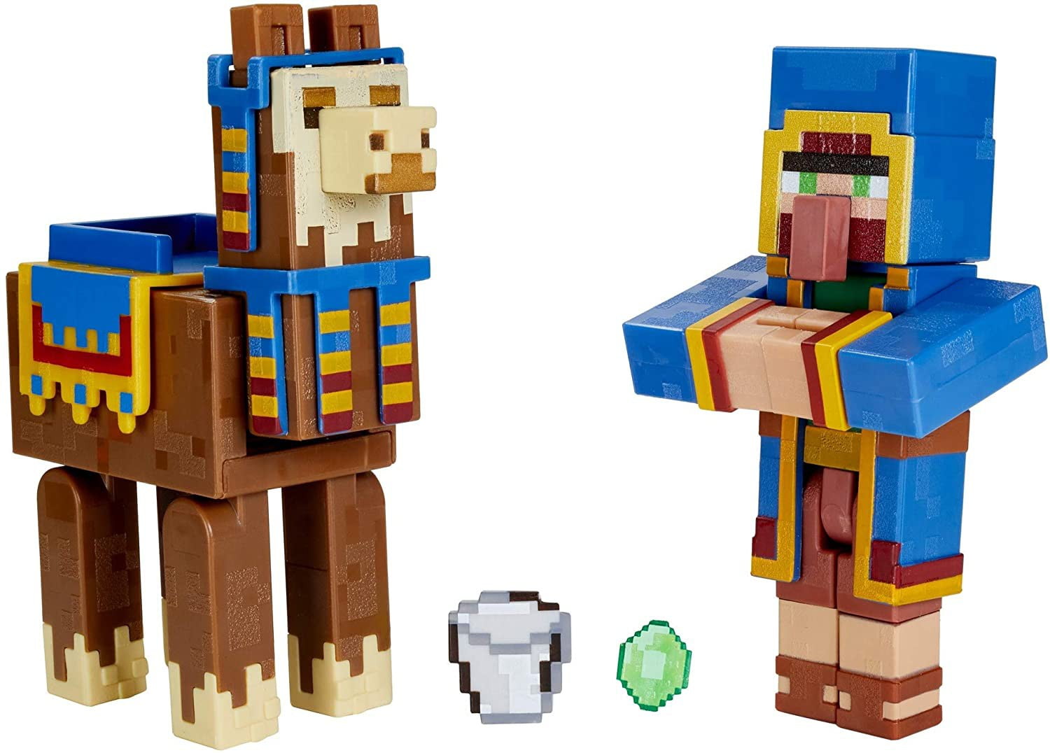 Minecraft Overworld Playset with 1 Action Figure & 10 Papercraft Blocks,  3.25-in Scale Toy 