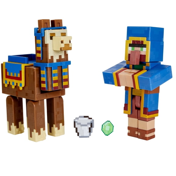 Minecraft Craft-A-Block 2-Pk Assortment Figures, Character Figures Based On The Video Game