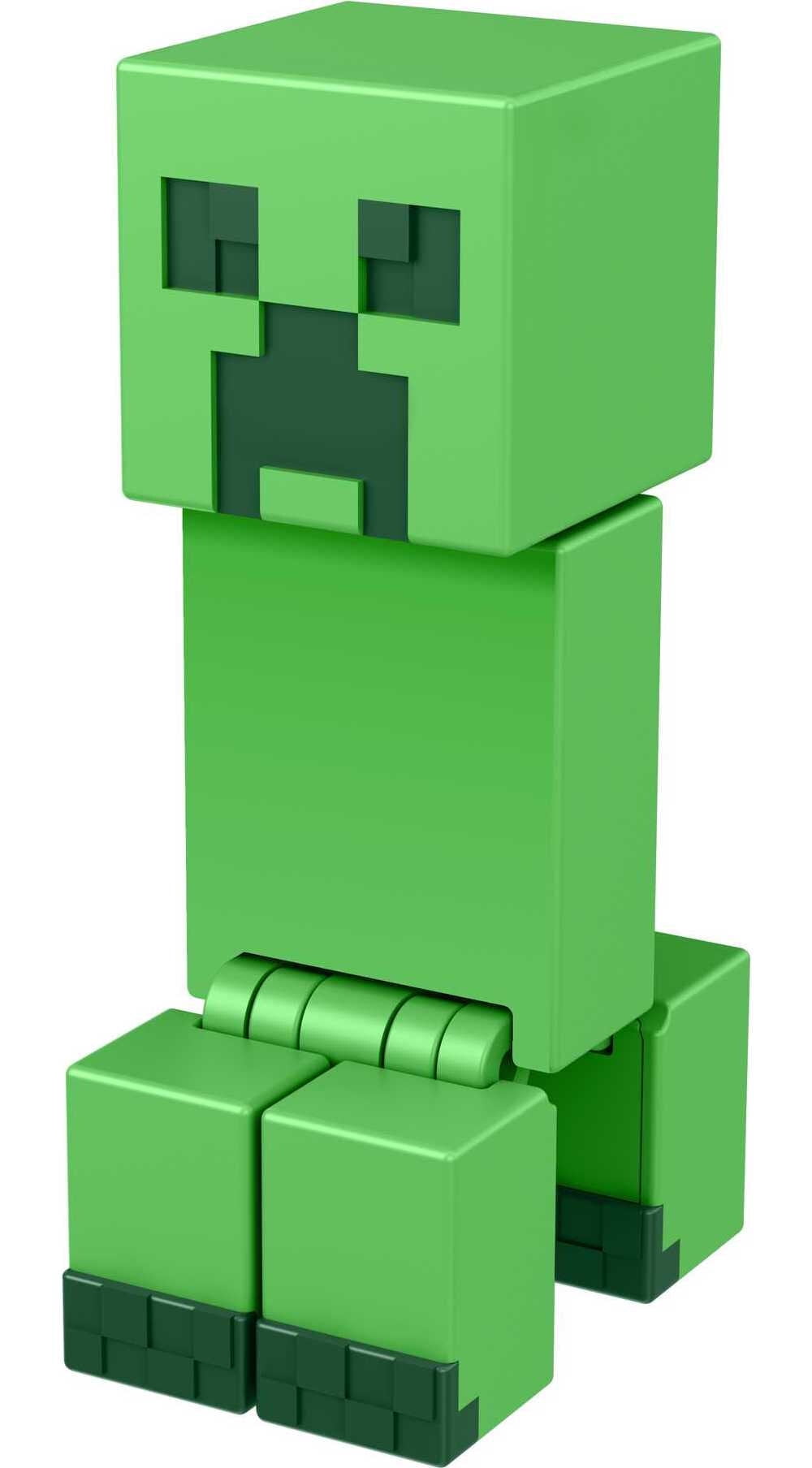 Mattel Minecraft Creeper Action Figure Set with Build-A-Portal, 3 Pieces 