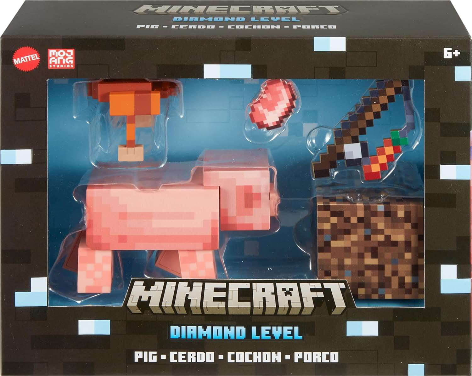 Mattel Minecraft Diamond Level Pig Action Figure