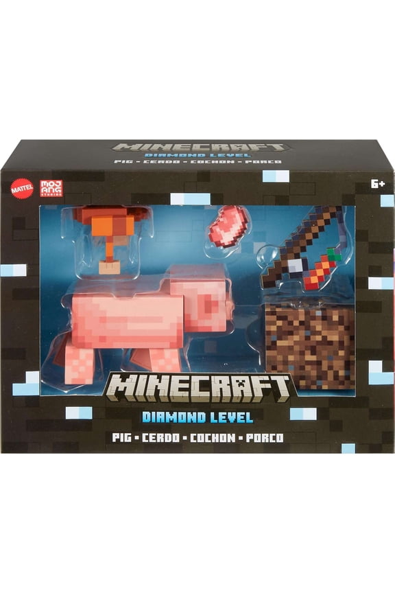 Minecraft Diamond Level Pig Action Figure